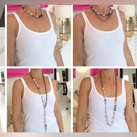 Aspen True 4 in 1 Pearl and Labradorite Necklace - Picture 7 of 7